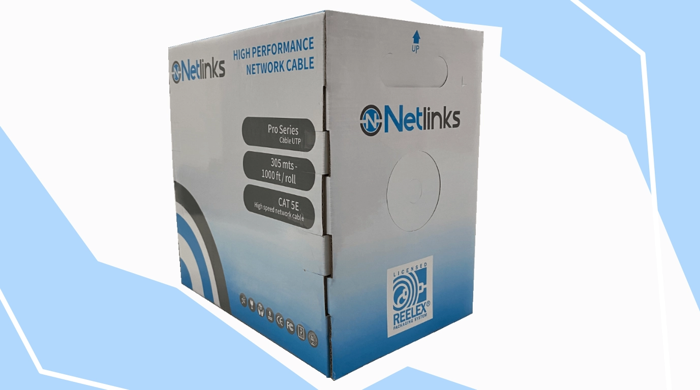 cable netlinks blanco categoria 5 utp para cctv