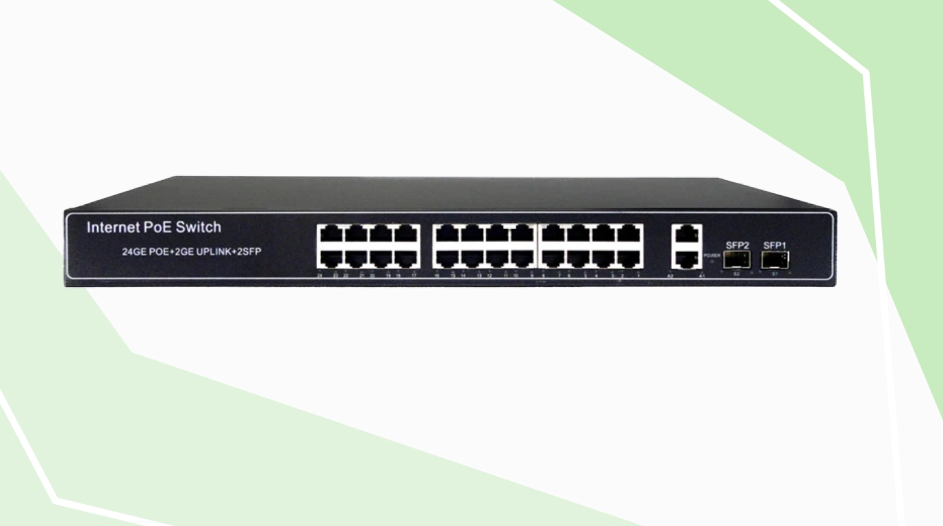 Conmutador de red Ethernet de 24 puertos Gigabit POE SPTLINE